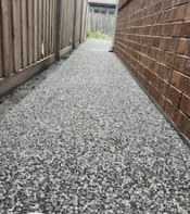 Exposed aggregate and slate concrete
